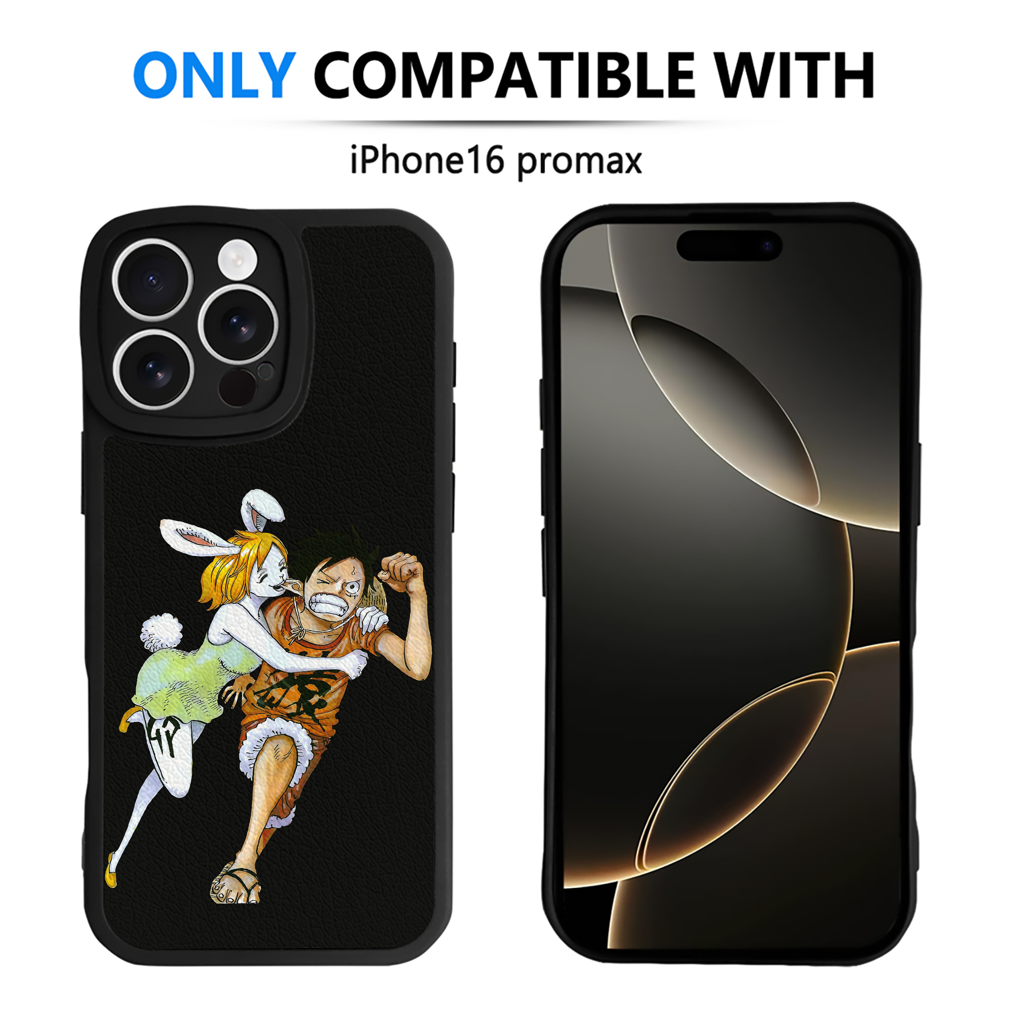 （画像用） ワンピース モンキー・D・ルフィ ONE PIECE Monkey D. Luffy 【iPhone 16シリーズ対応】シリコンスマホケース（レザー調） 材質：シリコン